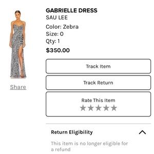 Sau-lee maxi Zebra print maxi dress size 2